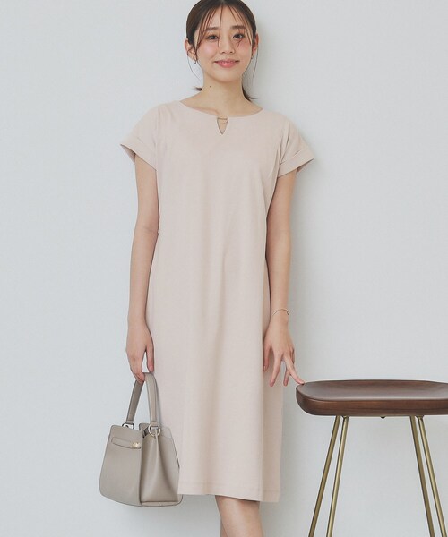 a.　ワンピース　ベージュxsサイズ index ワンピース 「5色展開/XS-3Lサイズ」Iラインシルエット