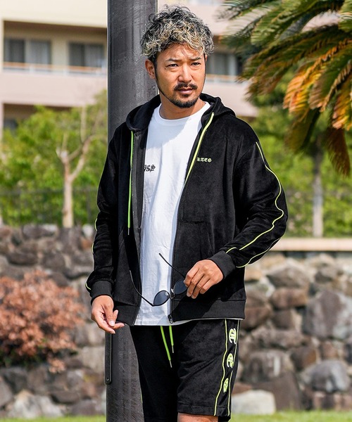 adamsJUGGLER RTEGO.EジャカードセットアップLサイズ　ブラック adamsJUGGLER（アダムスジャグラー）の「RTEG O.Eジャカードフーディー