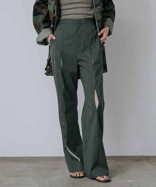 LE CIEL BLEU スラックス パンツ BLEU/ルシェルブルー Slim Flare Pant