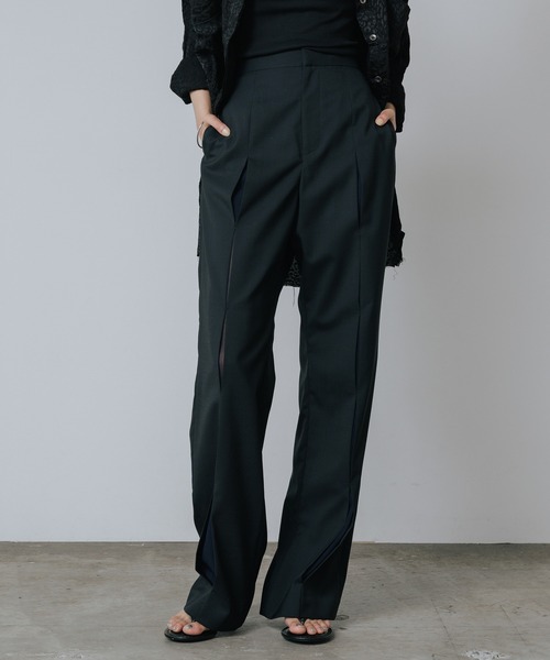 LE CIEL BLEU（ルシェルブルー） スラックス パンツ Slim Flare Pant w