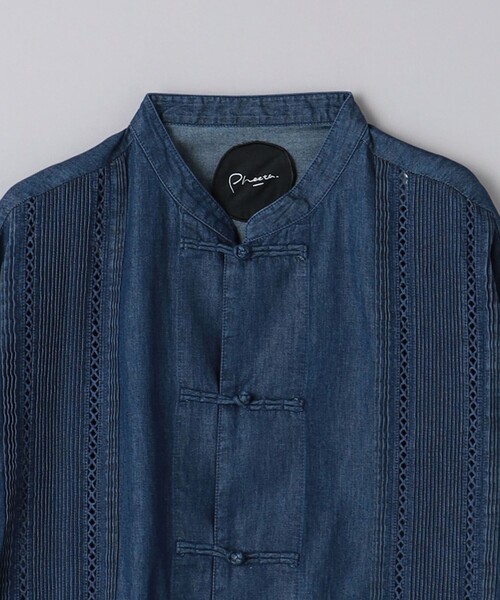 pheeta ブザムシャツ　リネン メンズ別注 別注】＜Pheeta＞Fern シャツ MENS/PH013―UAMens3