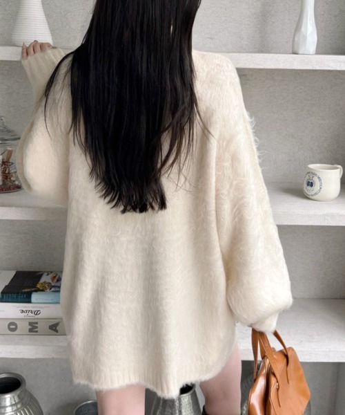 Ada. カーディガン 「25AW 先行予約」レースアップ シャギー