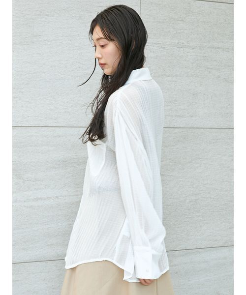 SNIDEL ブラウス シャツ シアープリーツシャツ レディース