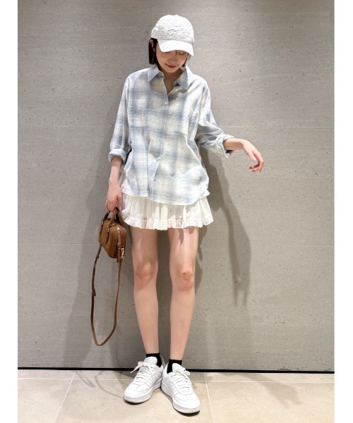 SNIDEL - プリーツオーバーシャツ　SNIDEL シアープリーツシャツ(シャツ)｜トップス｜SNIDEL(スナイデル)の