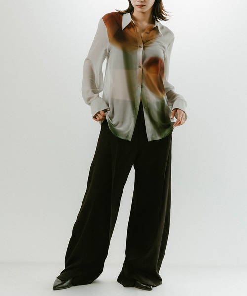 Knuth Marf ブラウス シャツ 「Knuth Marf」flower print sheer
