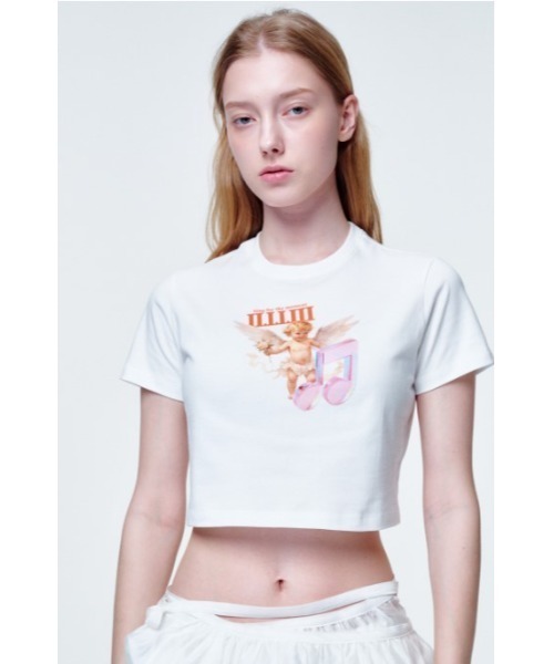 tシャツ 2113STUDIO/イイルイルサムスタジオ/Crop Tshirts Angel with double notes レディース メンズ