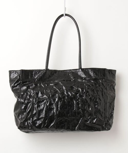 Charles & Keith ブラックトートバッグ CHARLES & KEITH クラシックダブルハンドル トートバッグ 【再