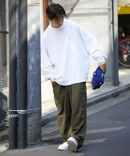 「FREAK'S STORE」 長袖Tシャツ LARGE ホワイト メンズ