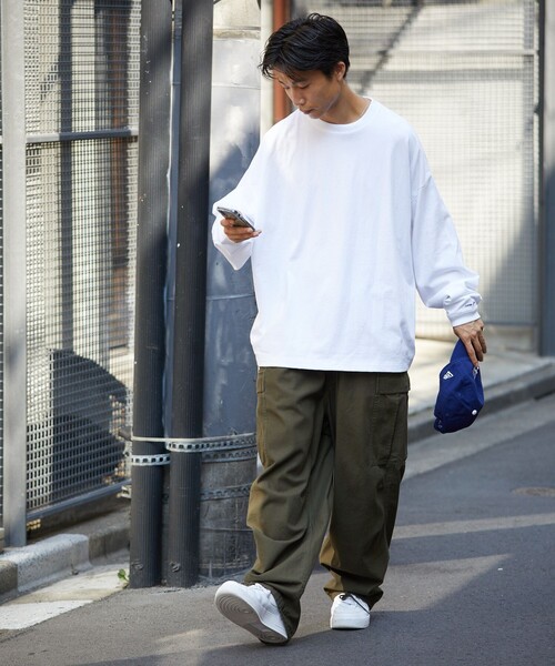 「FREAK'S STORE」 長袖Tシャツ LARGE ホワイト メンズ