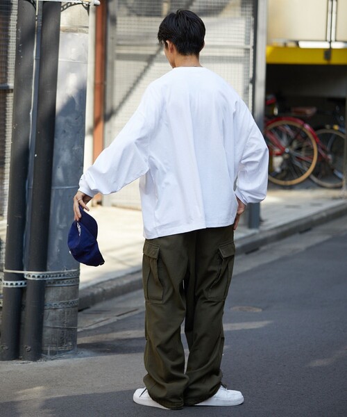 「FREAK'S STORE」 長袖Tシャツ LARGE ホワイト メンズ