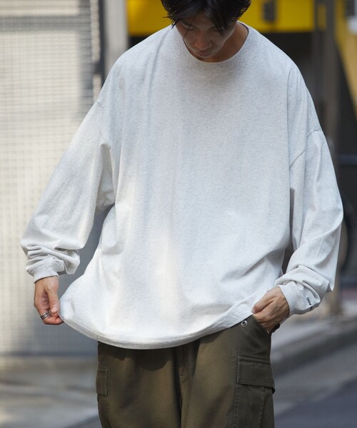 「FREAK'S STORE」 長袖Tシャツ LARGE ホワイト メンズ