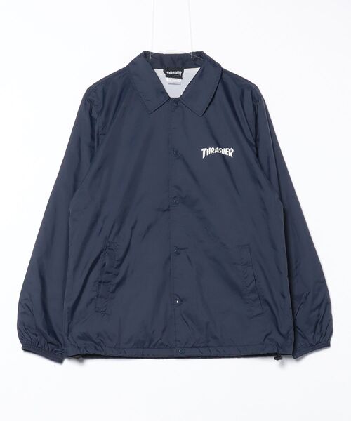 THRASHER スラッシャー　ネイビー コーチジャケット　L 美品 THRASHER 「THRASHER」 コーチジャケット M ネイビー メンズ