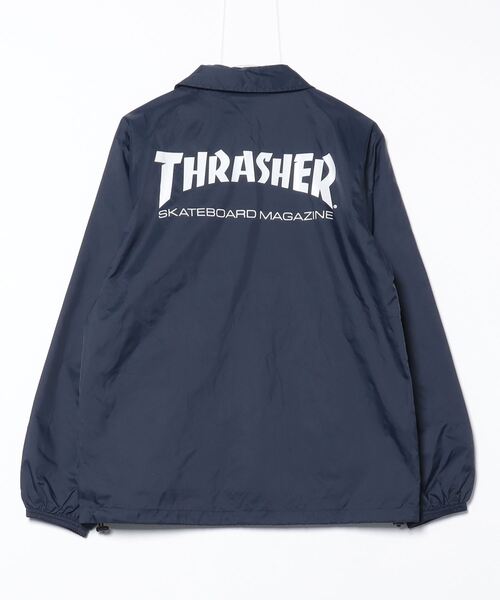 THRASHER スラッシャー　ネイビー コーチジャケット　L 美品 THRASHER 「THRASHER」 コーチジャケット M ネイビー メンズ