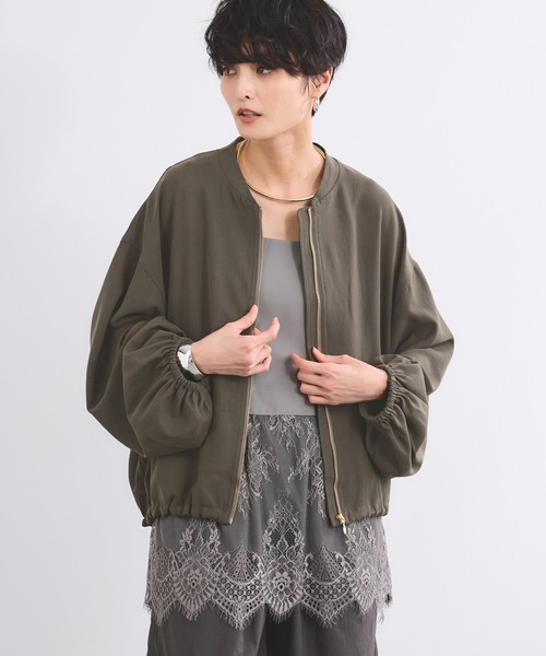 ブルゾン アウター BARNYARDSTORM / ポプリンZIPブルゾン「JAPAN FABRIC」ハンドウォッシャブル レディースの画像