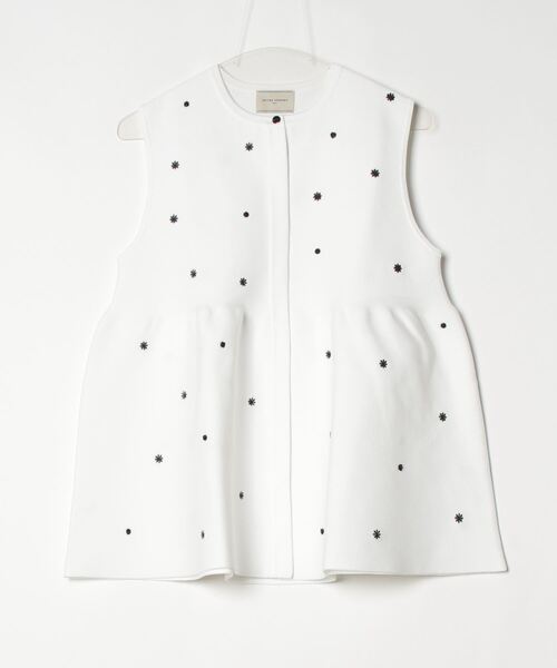「UNITED ARROWS」 ニットベスト FREE オフホワイト レディース