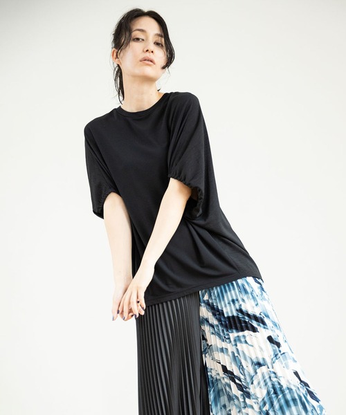 tシャツ 切替コクーンTシャツ レディース