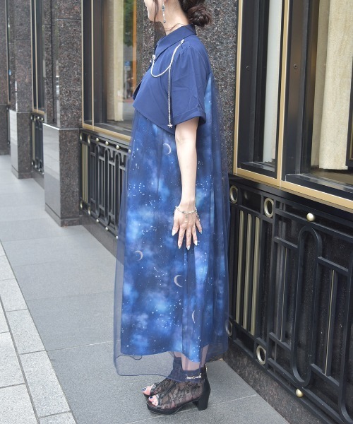 axes femme（アクシーズ ファム） ワンピース 半袖 ステラプリント