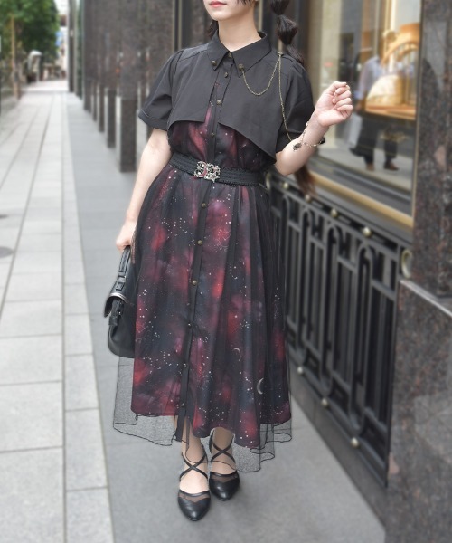 axes femme ステラプリントシャツワンピース ステラプリントシャツワンピース（ワンピース）｜axes femme