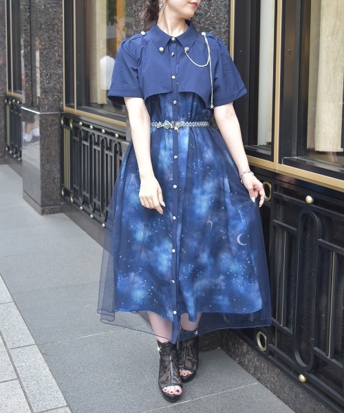 axes femme ワンピース ステラプリントシャツワンピース