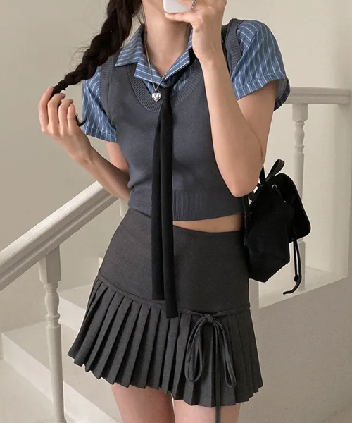 可愛いレディースベスト　Tシャツ tシャツ ベストxシャツ レイヤード風 半袖トップス レディース