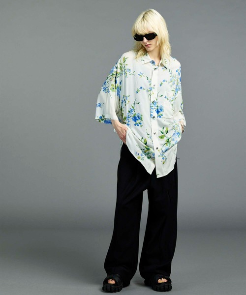 MAISON SPECIAL 柄シャツ サイズ2 MAISON SPECIAL 「MAISON SPECIAL」 7分袖シャツ 2 グリーン
