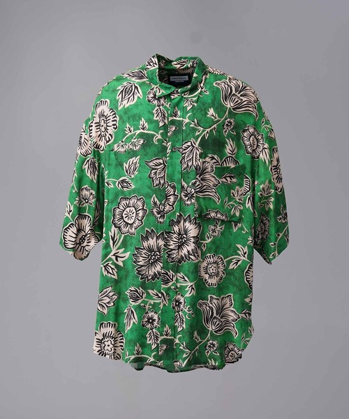 MAISON SPECIAL 柄シャツ サイズ2 MAISON SPECIAL 「MAISON SPECIAL」 7分袖シャツ 2 グリーン