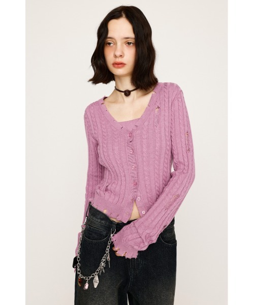 SLY（スライ） ニット セーター 「キャミセット」V/N CRASH 2P TOPS