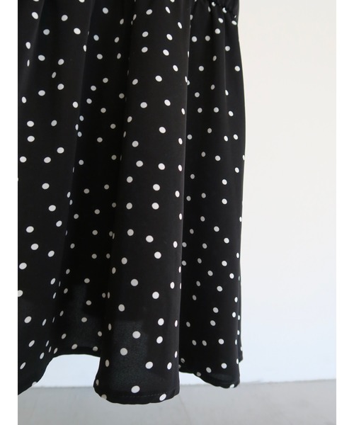 miies miim（ミーエスミーム） スカート dot washer shirring skirt 