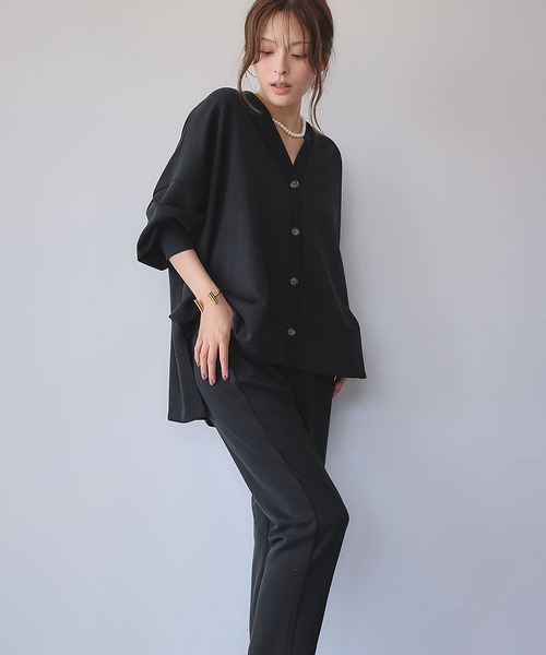 ELFRANK セットアップ ダンボール セットアップ Vネック カーディガン