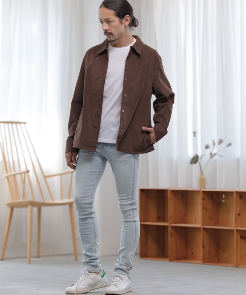 「CAMBIO」 加工スキニーデニムパンツ M ブルー メンズ