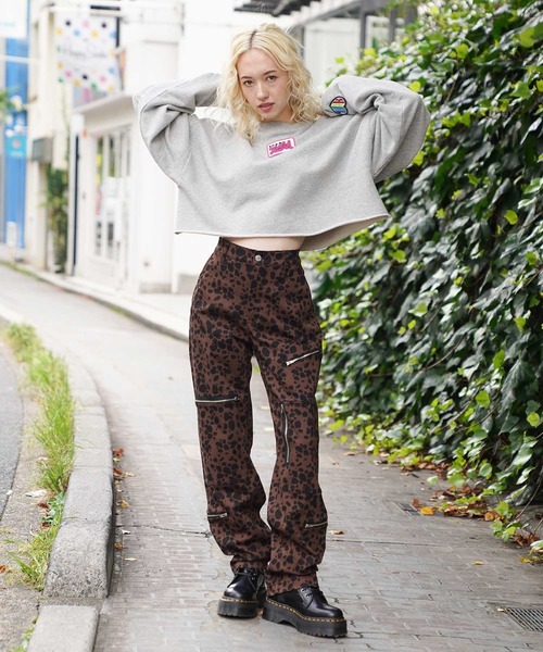 X-girl / ボトム/M/ポリエステル/BRW/105233031008 X-girl（エックスガール） パンツ M ブラック レディース : ZOZOTOWN