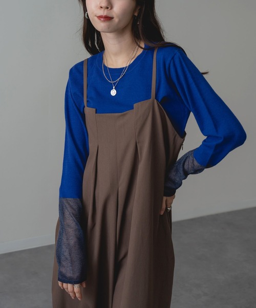 ANNA LUNA（アンナルナ） ニット セーター 袖シアー で 重ね着 も