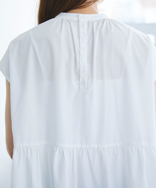 「ECRIRE」 ノースリーブワンピース M オフホワイト レディース_画像5