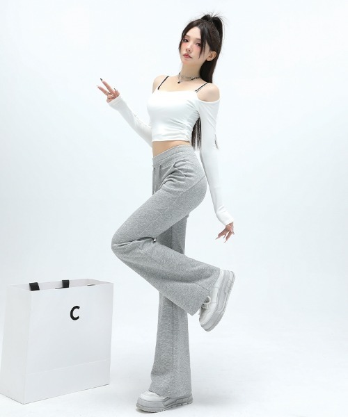 HANDO ワイドパンツ スウェットパンツ ジャージ カジュアルだけど