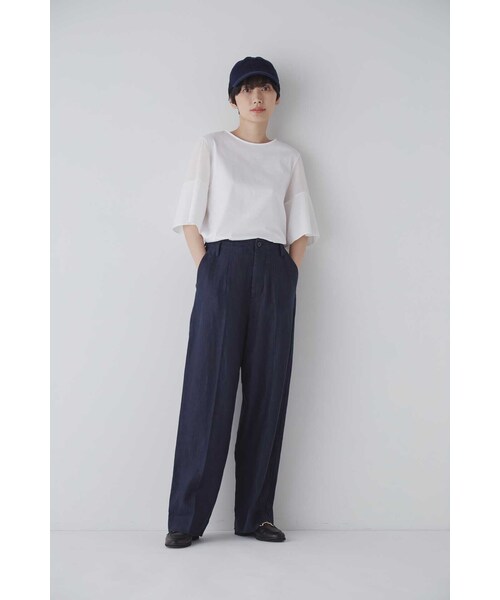 「human woman」 半袖カットソー MEDIUM カーキ レディース_画像3