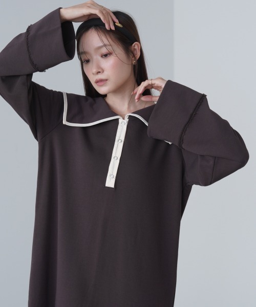 BAB（バブ） ワンピース 「選べるサイズ展開」ビッグカラー配色