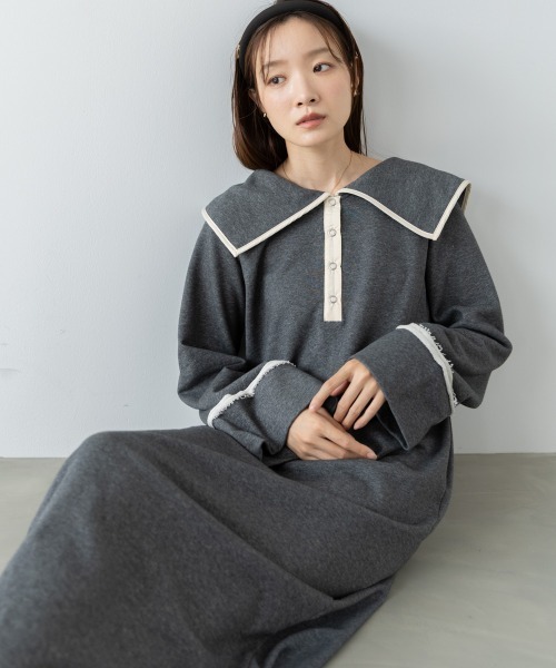 BAB（バブ） ワンピース 「選べるサイズ展開」ビッグカラー配色