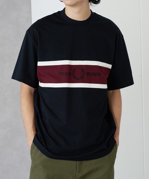 FRED PERRY（フレッドペリー） tシャツ 「FRED PERRY」EMBROIDERED