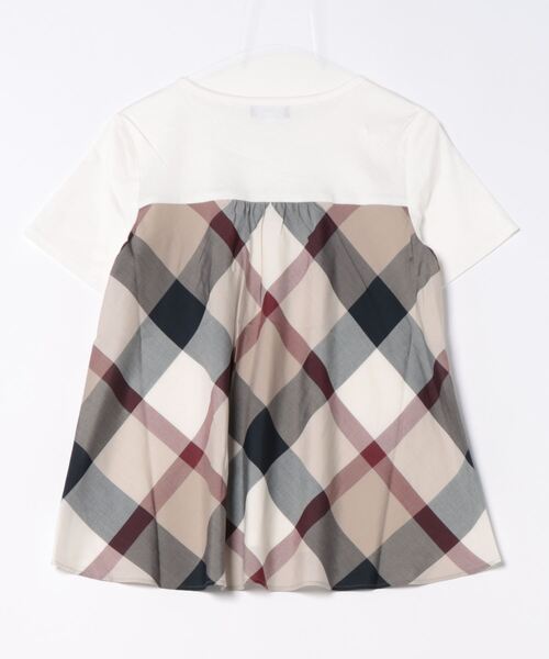 「BLUE LABEL CRESTBRIDGE」 半袖カットソー 38 ホワイト レディース_画像2