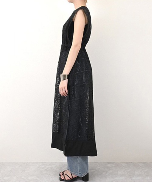 「STYLEBLOCK」 ノースリーブワンピース M ホワイト レディース_画像4