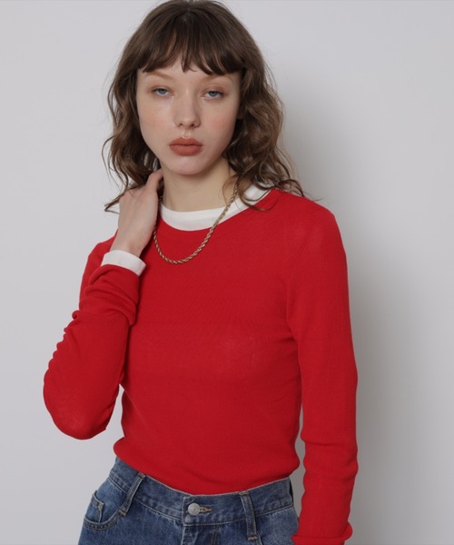 「CADUNE」 長袖ニット 38 ブラック レディース_画像3