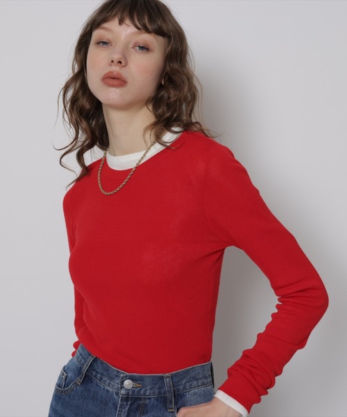 「CADUNE」 長袖ニット 38 ブラック レディース_画像5