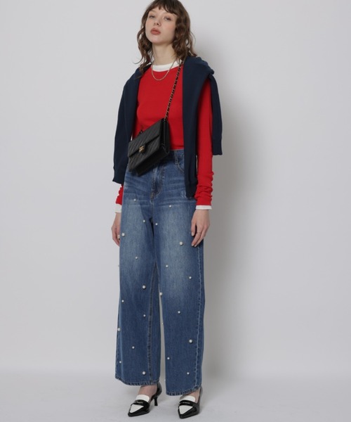 「CADUNE」 長袖ニット 38 ブラック レディース_画像9