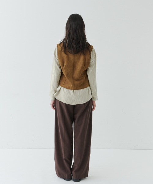 90s　オールスエード　ウエスタンベスト　牛革　コンチョ　チマヨ　刺繍　ブラウン NUJOH ベスト ジレ Vintage Suede Embroidered Western Vest