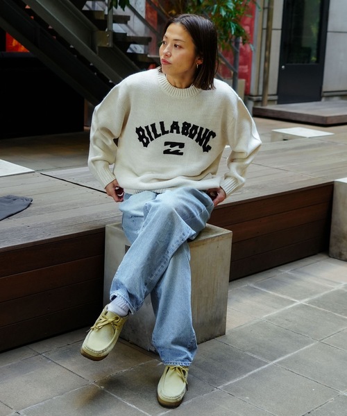 BILLABONG（ビラボン） ニット セーター レディース ARCH LOGO JQ CREW