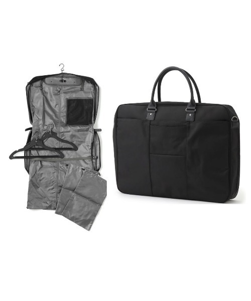 SUIT SELECT スーツケース ガーメントバッグ/ブラック/ショルダー