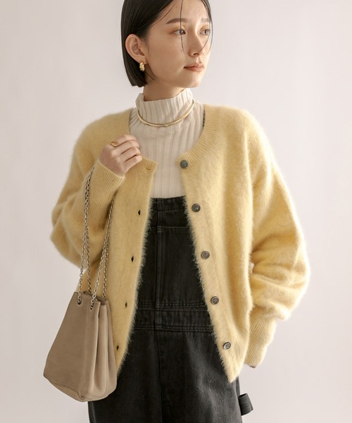 RIVE DROITE（リヴドロワ） ニットカーディガン FREE イエロー