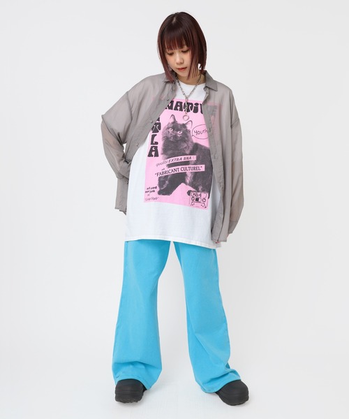 「RNA」 半袖Tシャツ MEDIUM アッシュグレー レディース_画像4