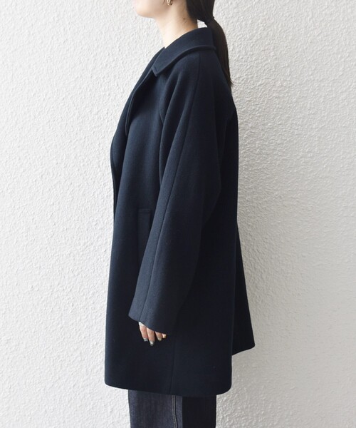 SHIPS any コート アウター 「WEB限定」SHIPS any: PURE WOOL スタンド