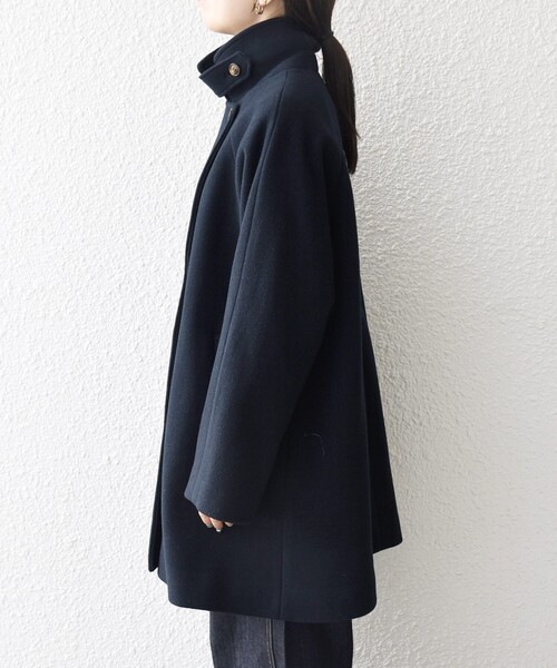 SHIPS any コート アウター 「WEB限定」SHIPS any: PURE WOOL スタンド